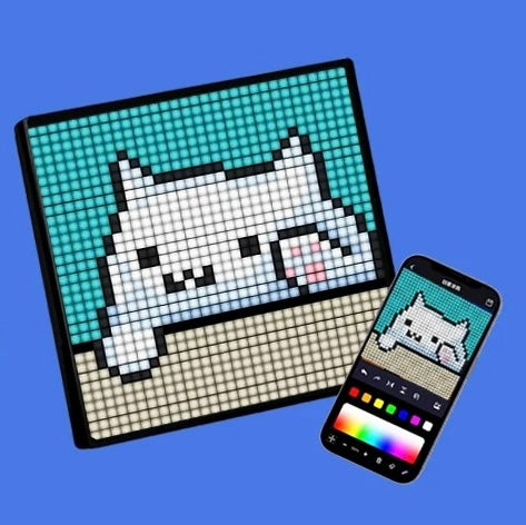 LED Pixel Display Frame – Bluetooth App-Controlled Pixel Art Light with DIY Animation, Clock & Creative Features