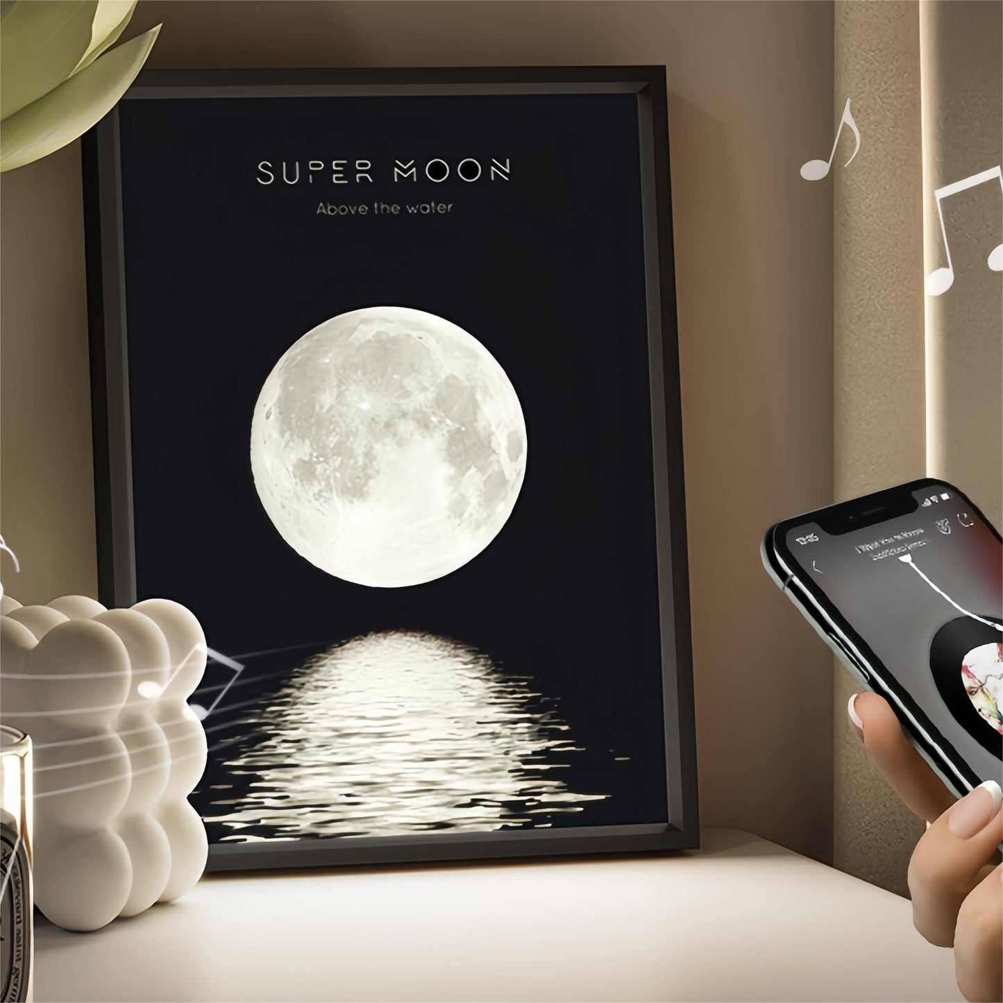 Light Art with Built-in Bluetooth Speaker - Serene Illumination for Your Space