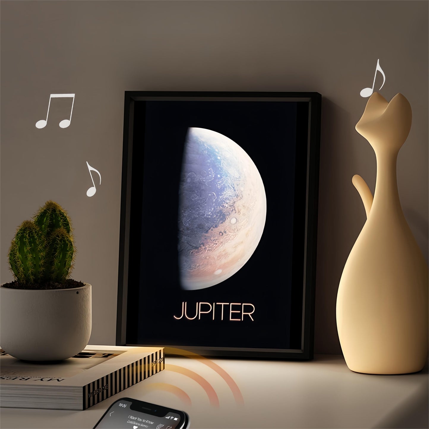 Light Art with Built-in Bluetooth Speaker - Serene Illumination for Your Space