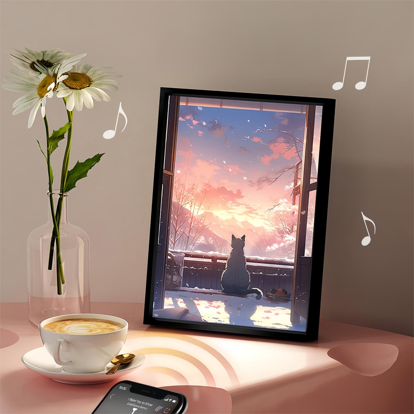 Light Art with Built-in Bluetooth Speaker - Serene Illumination for Your Space