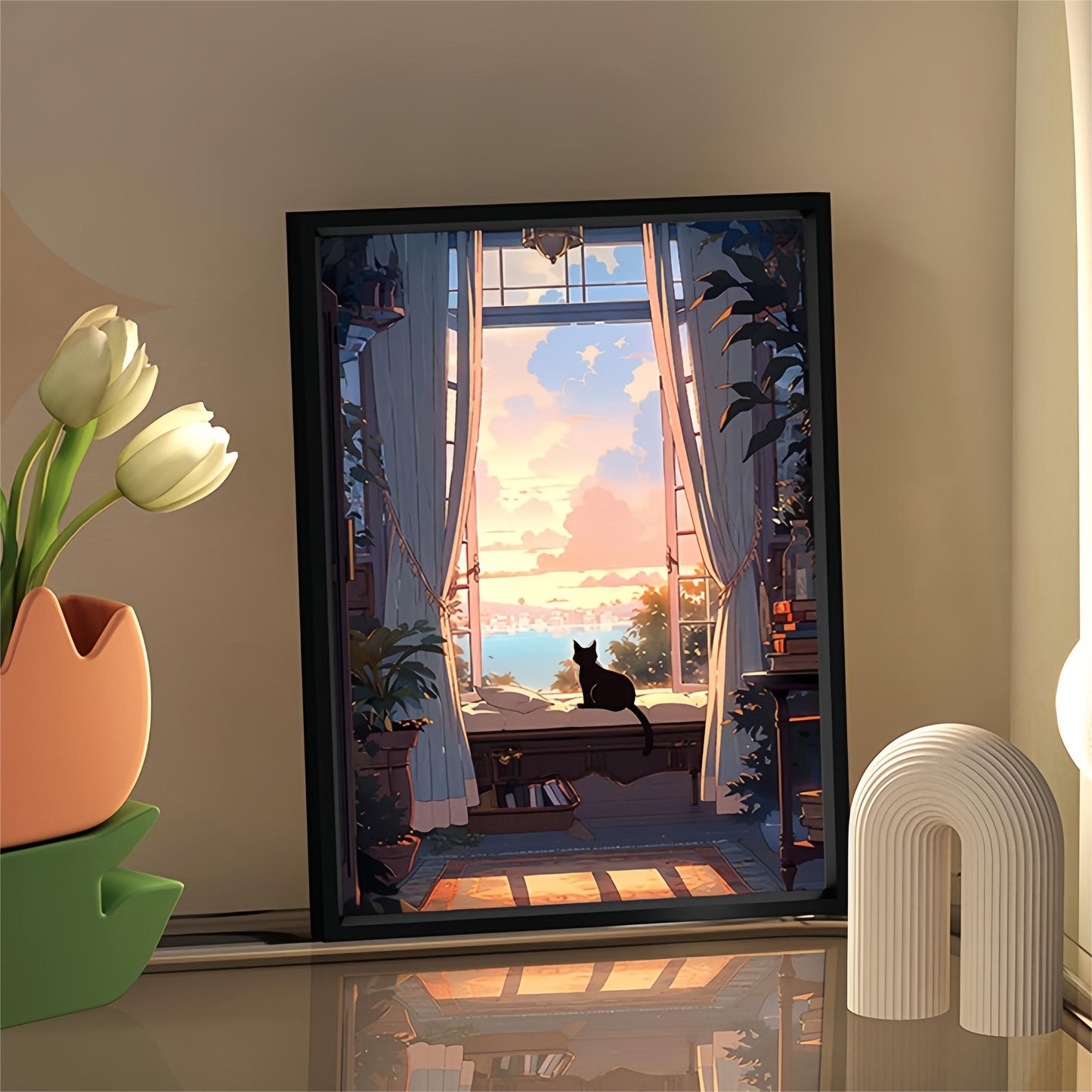 Light Art with Built-in Bluetooth Speaker - Serene Illumination for Your Space
