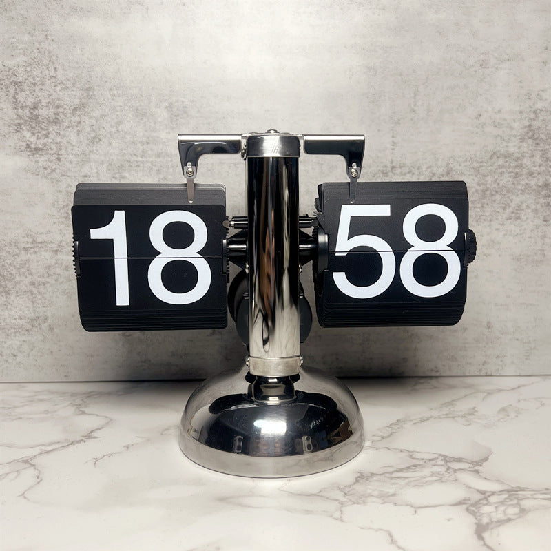 Add timeless style with the Retro Flip Clock. Quartz precision, stainless steel body, and smooth page-turning design. Perfect for home or office décor.
