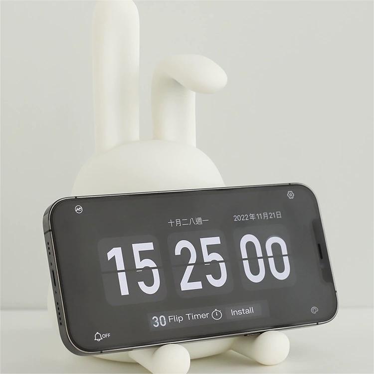 Adorable foldable ear bunny night light with soft silicone body, warm LED glow, tap control, phone stand & hanging function. Rechargeable & portable.