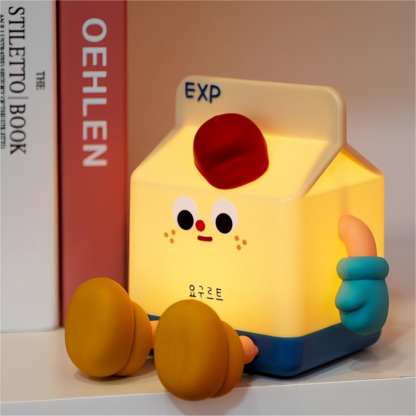 Milk Carton Night Light - Functional Phone Stand and Decorative Gift