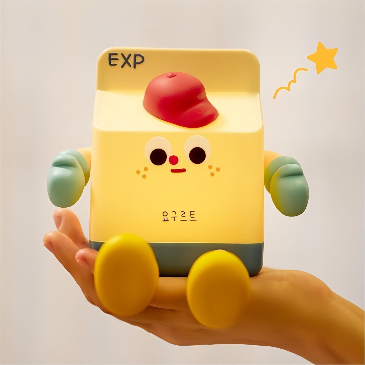 Milk Carton Night Light - Functional Phone Stand and Decorative Gift