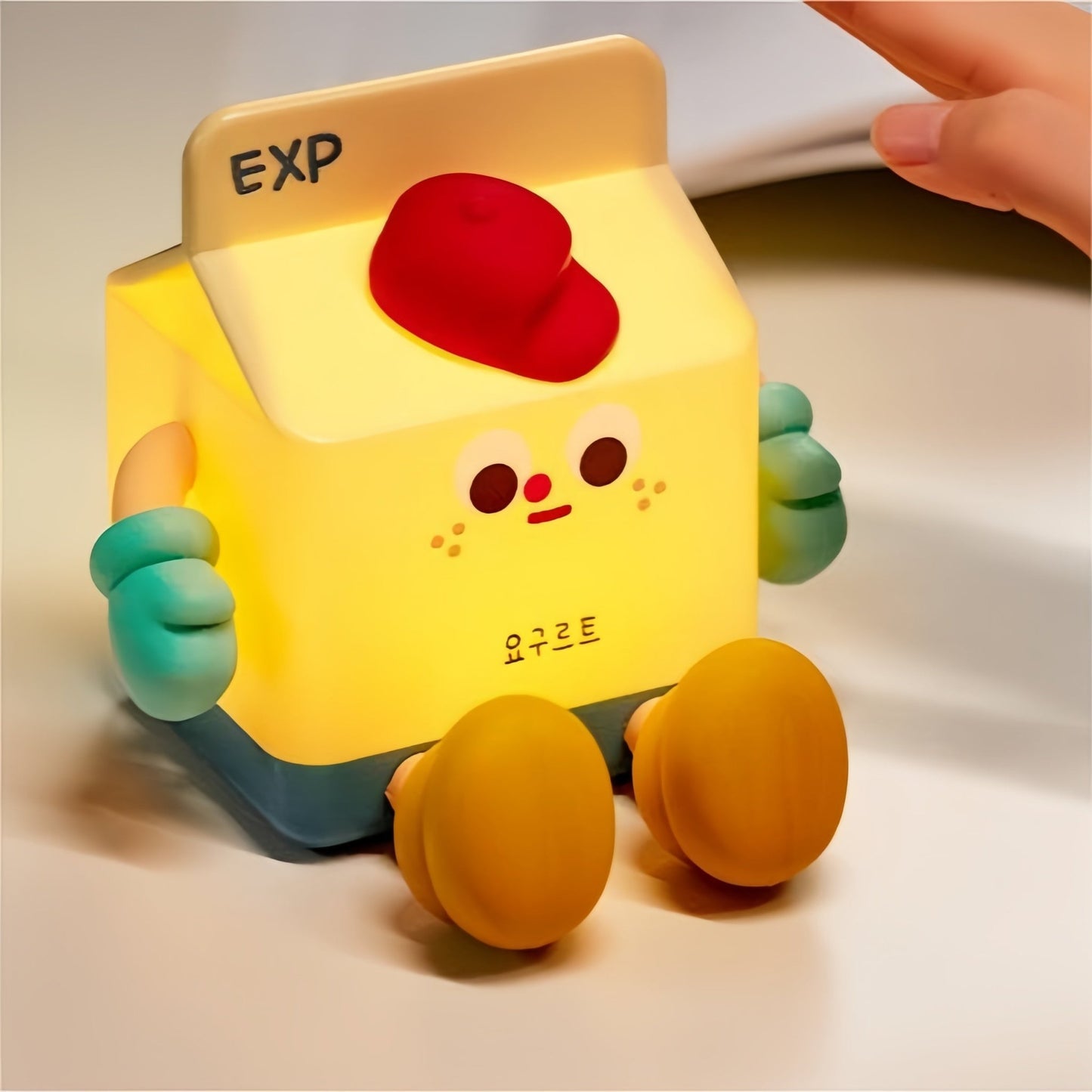 Milk Carton Night Light - Functional Phone Stand and Decorative Gift