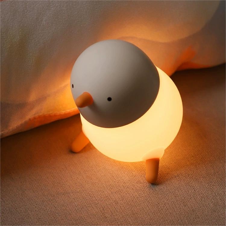 Pecking Rice Chicken Small Night Light - Creative Gravity Silicone Lamp