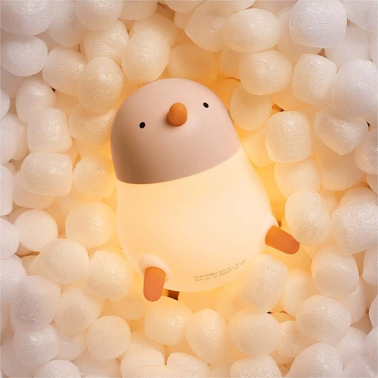 Pecking Rice Chicken Small Night Light - Creative Gravity Silicone Lamp
