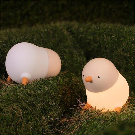 Pecking Rice Chicken Small Night Light - Creative Gravity Silicone Lamp