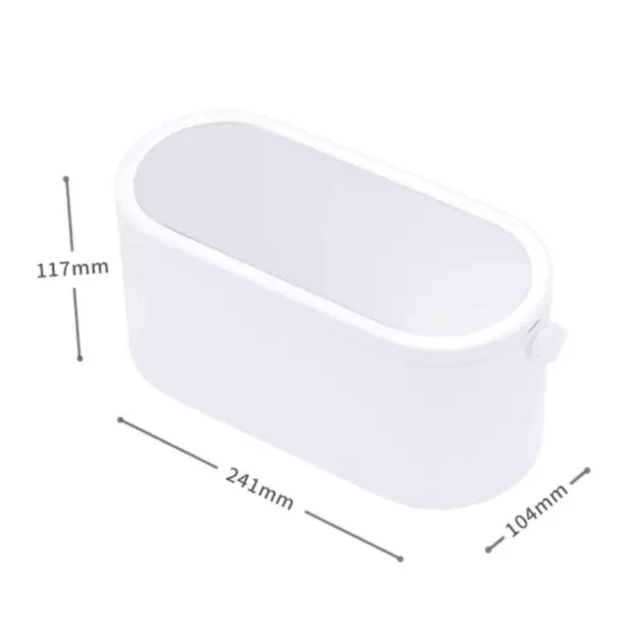 LED Makeup Mirror with Portable Cosmetic Case - Travel-Friendly Daylight Vanity Mirror