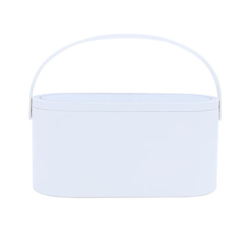 LED Makeup Mirror with Portable Cosmetic Case - Travel-Friendly Daylight Vanity Mirror