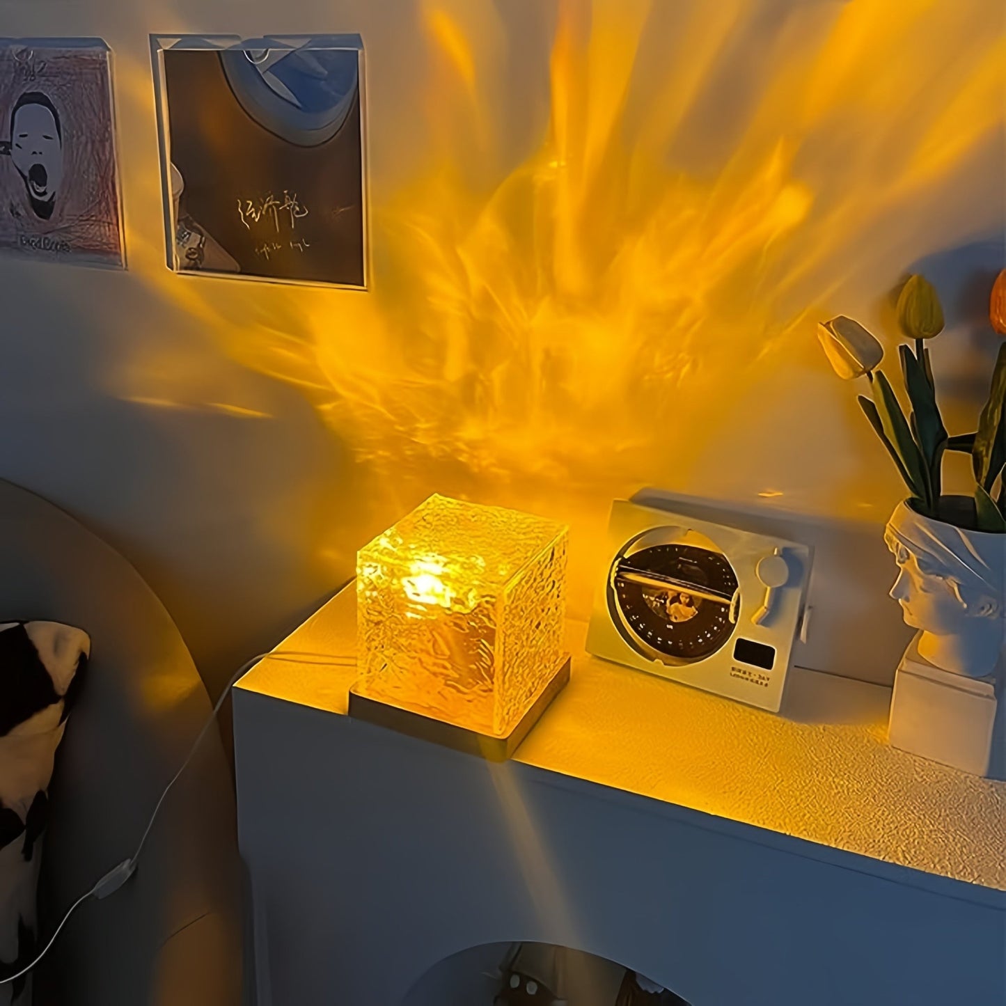 LED Water Ripple Projection Lamp - Tranquil Ambiance Creator