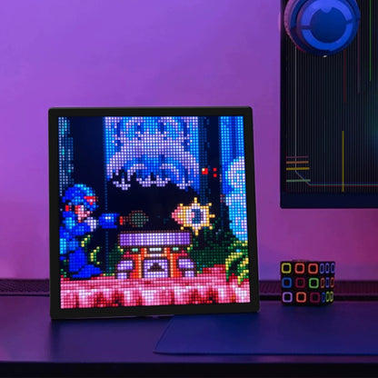 LED Pixel Display Frame – Bluetooth App-Controlled Pixel Art Light with DIY Animation, Clock & Creative Features