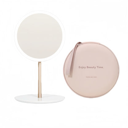 Upgrade your routine with the Foldable LED Vanity Mirror – portable, rechargeable, daylight 97% CRI lighting, stepless dimming & travel lock design.
