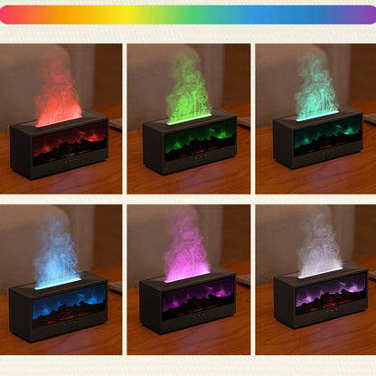 3D Flame Aromatherapy Humidifier with Remote Control - Cozy Fireplace Ambiance