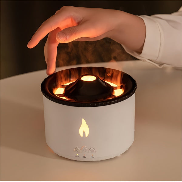 Volcano Humidifier with Dual-Color Ambiance and Aromatherapy - Your Gateway to Tranquility