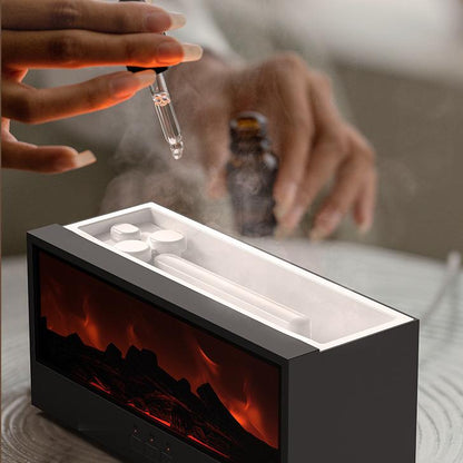 3D Flame Aromatherapy Humidifier with Remote Control - Cozy Fireplace Ambiance