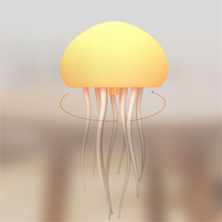 Jellyfish Sound-Control Night Lamp with Color-Changing LED - Mesmerizing Ambiance Light