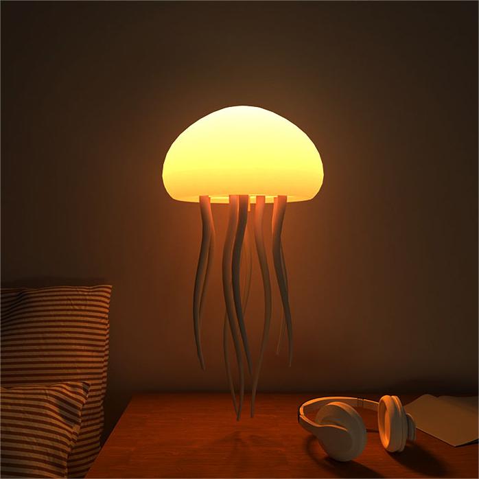 Jellyfish Sound-Control Night Lamp with Color-Changing LED - Mesmerizing Ambiance Light