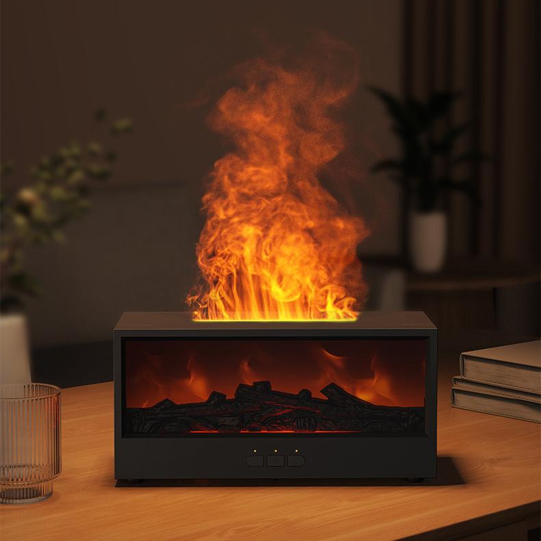 3D Flame Aromatherapy Humidifier with Remote Control - Cozy Fireplace Ambiance