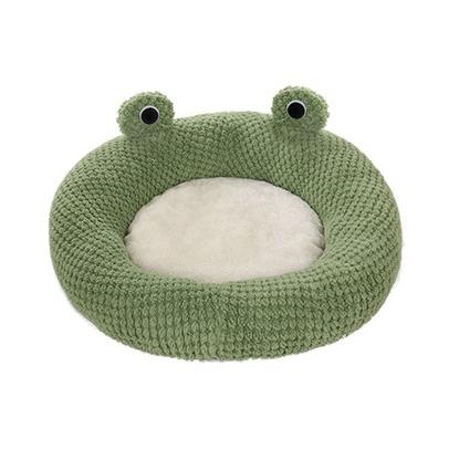 Cozy Green Frog Series Pet Bed - Winter Warmth for Cats and Dogs