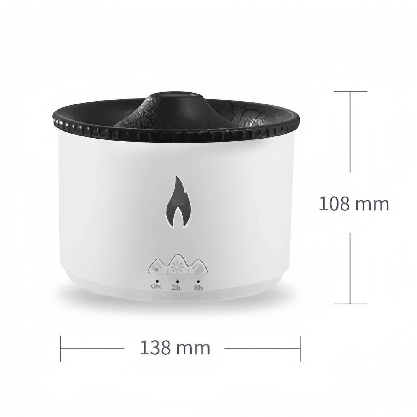 Volcano Humidifier with Dual-Color Ambiance and Aromatherapy - Your Gateway to Tranquility