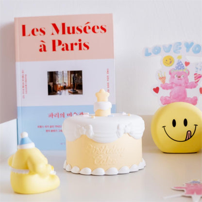 Birthday Cake Night Light - Silicone Tap Lamp with Timer