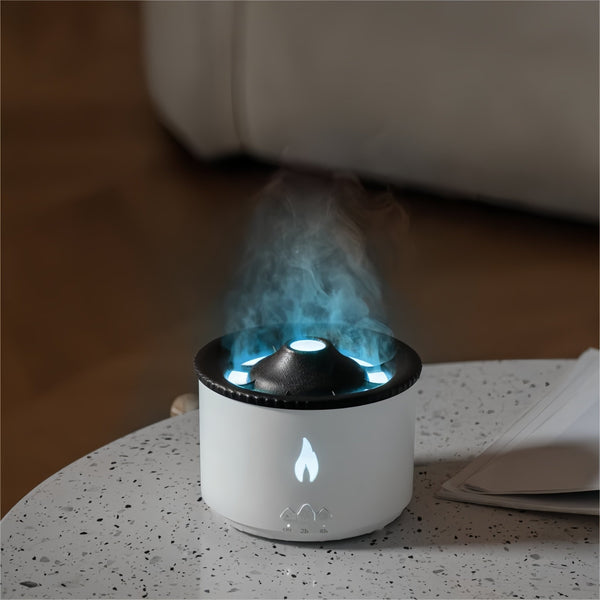 Volcano Humidifier with Dual-Color Ambiance and Aromatherapy - Your Gateway to Tranquility