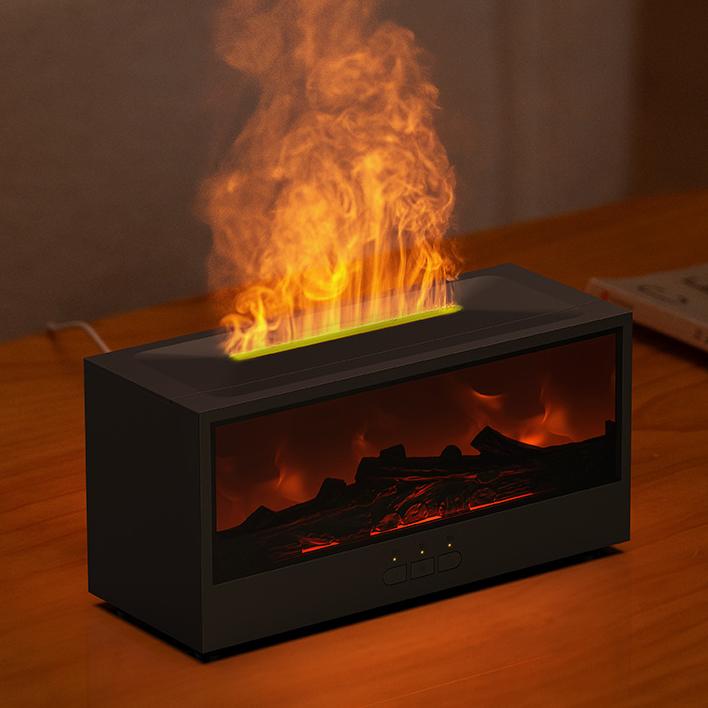 3D Flame Aromatherapy Humidifier with Remote Control - Cozy Fireplace Ambiance