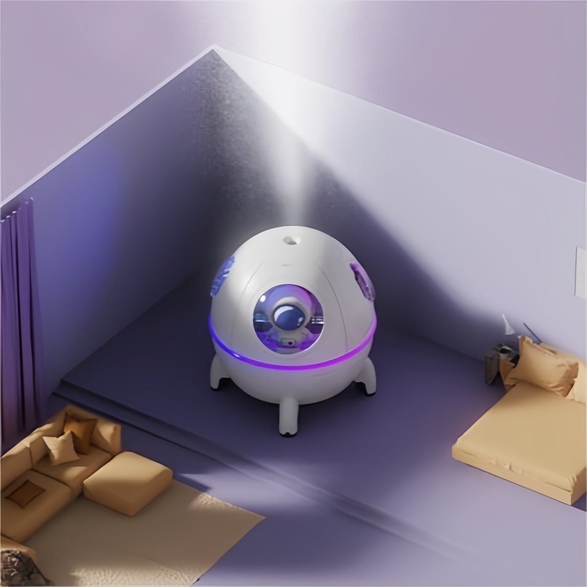 Creative Astronaut Humidifier with Space Capsule Design - Style and Comfort Combined