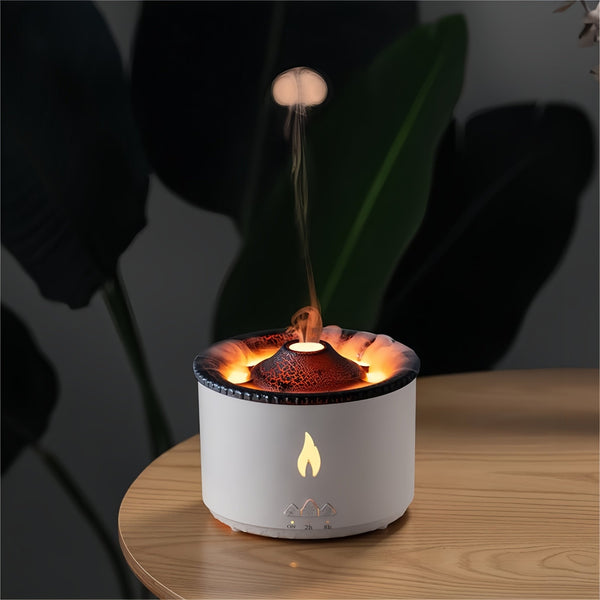 Volcano Humidifier with Dual-Color Ambiance and Aromatherapy - Your Gateway to Tranquility