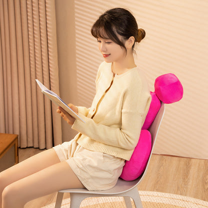 Question Mark Plush Neck Pillow — Fun cushion for neck, back & travel support, soft plush 55×37 cm, multiple colors
