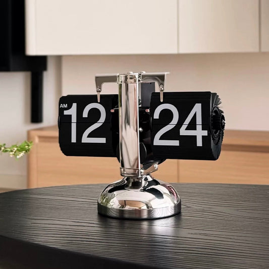 Retro Flip Clock – European Style Automatic Page-Turning Desk Clock