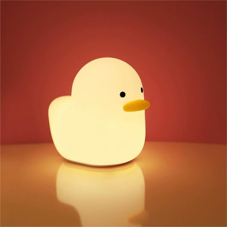 Duck Silicone Sleep Lamp with Pat Control - Soft Glowing Companion for Peaceful Sleep