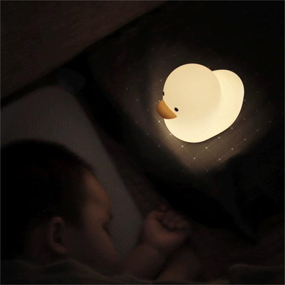 Duck Silicone Sleep Lamp with Pat Control - Soft Glowing Companion for Peaceful Sleep