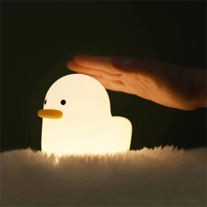 Duck Silicone Sleep Lamp with Pat Control - Soft Glowing Companion for Peaceful Sleep