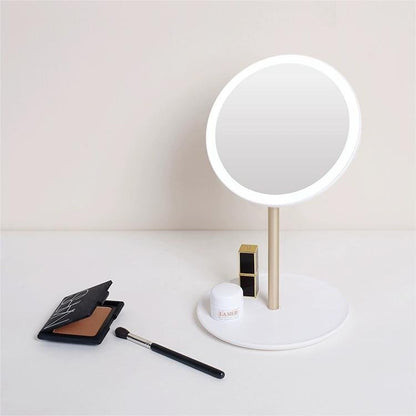 Foldable LED Vanity Mirror - Portable, Rechargeable, Travel-Friendly Makeup Mirror with Daylight Illumination