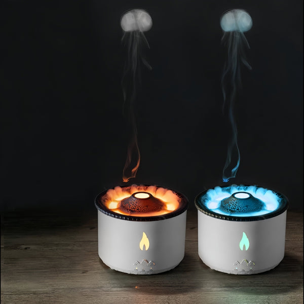 Volcano Humidifier with Dual-Color Ambiance and Aromatherapy - Your Gateway to Tranquility