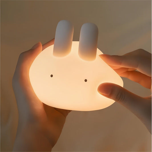 Add warmth and charm with the Bunny Silicone Night Lamp. Cute, rechargeable LED night light for kids, nurseries, or bedrooms. Soft glow & safe silicone design.