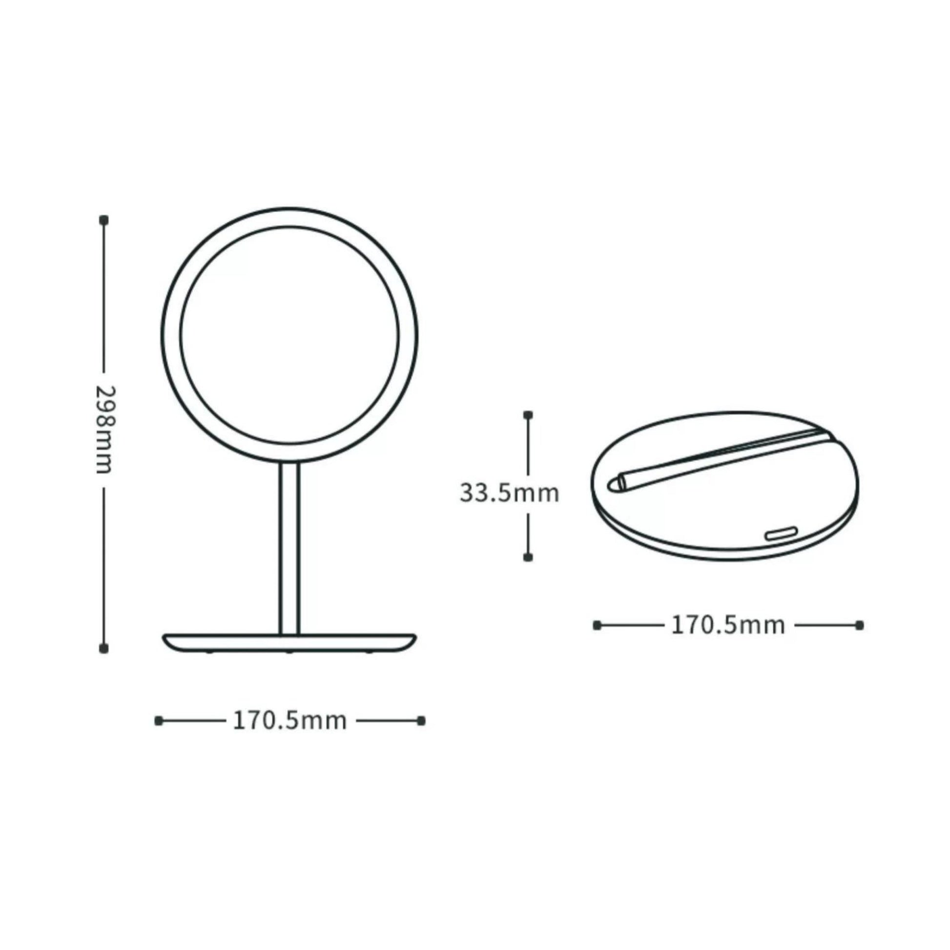 Upgrade your routine with the Foldable LED Vanity Mirror – portable, rechargeable, daylight 97% CRI lighting, stepless dimming & travel lock design.