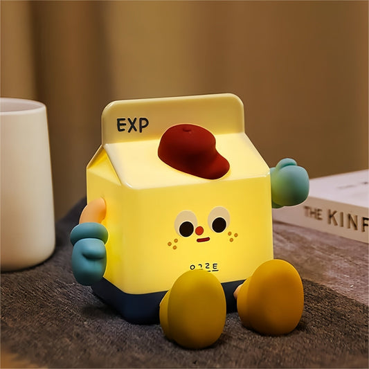 Milk Carton Night Light - Functional Phone Stand and Decorative Gift