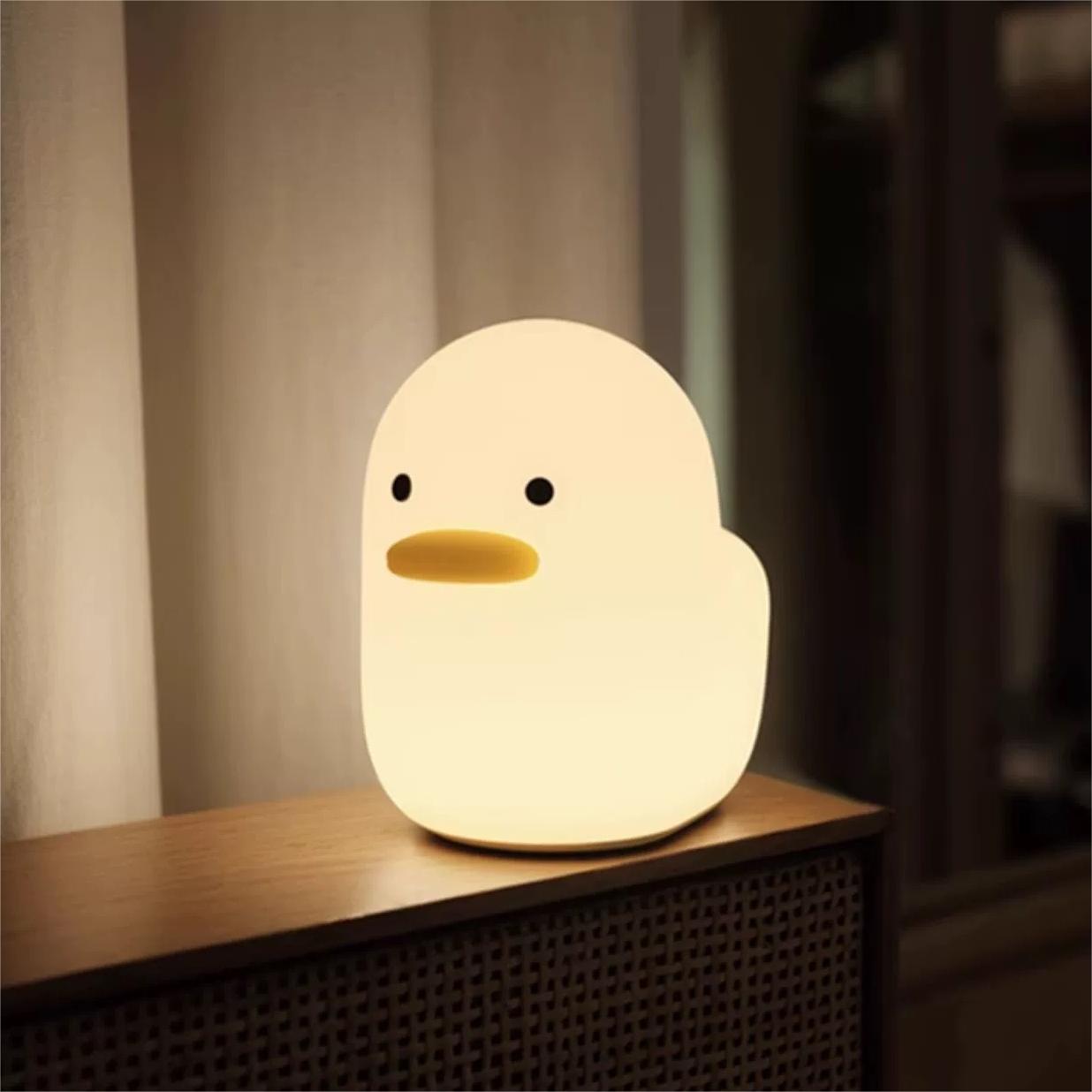 Duck Silicone Sleep Lamp with Pat Control - Soft Glowing Companion for Peaceful Sleep