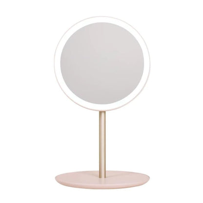 Foldable LED Vanity Mirror - Portable, Rechargeable, Travel-Friendly Makeup Mirror with Daylight Illumination